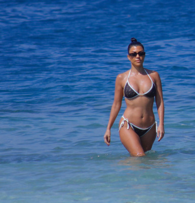 Kourtney Kardashian in Bikini on the Beach in Bali, October 2018