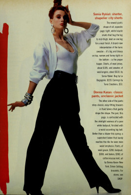 Kristen McMenamy for MADEMOISELLE US Mar 1986