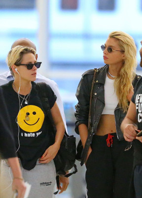 Kristen Stewart and Stella Maxwell – JFK Airport in NYC 07/08/2019