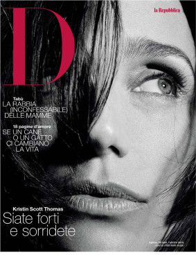 KRISTIN SCOTT THOMAS in D La Repubblica, February 2020