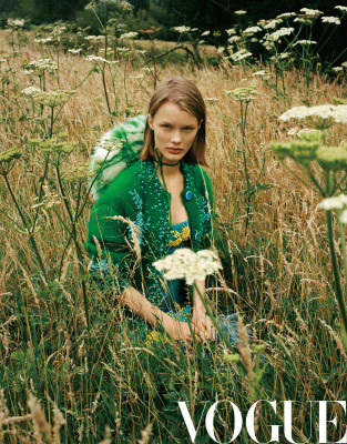 Kristina Grikaite - photoshoot for Vogue China, by Ben Toms