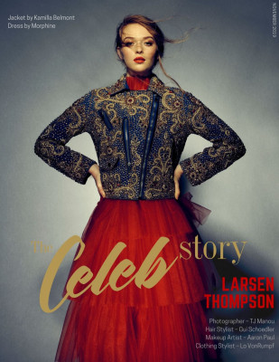 LARSEN THOMPSON in Celeb Story, November 2019