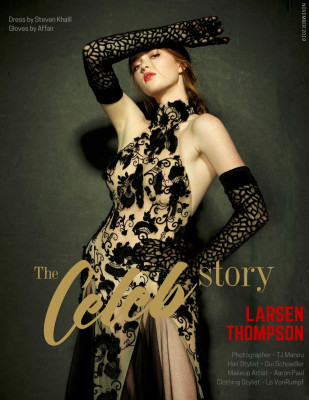 LARSEN THOMPSON in Celeb Story, November 2019