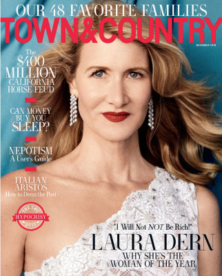 LAURA DERN in Town &amp; Country Magazine, November 2019