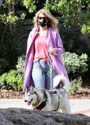 LAURA DERN Out with Her Dog in Pacific Palisades 06/02/2020