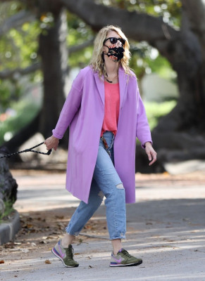LAURA DERN Out with Her Dog in Pacific Palisades 06/02/2020