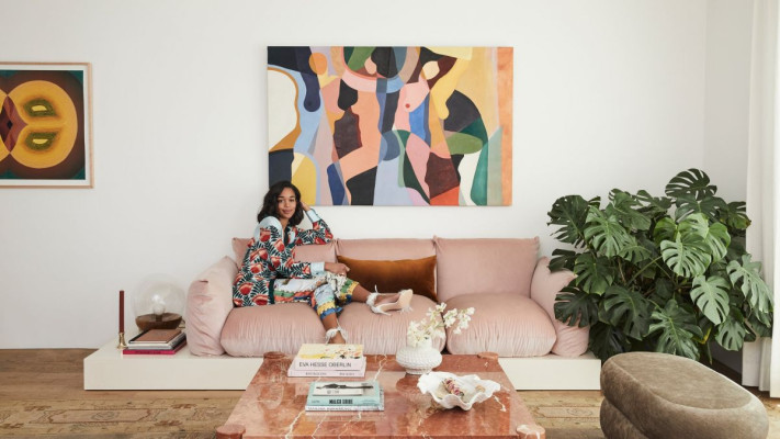 LAURA HARRIER in Architectural Digest Magazine, April 2020
