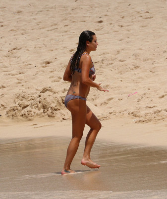 LEA MICHELE in Bikini at a Beach in Hawaii 08/07/2019