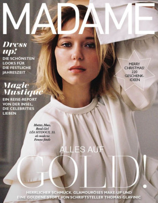 LEA SEYDOUX in Madame Magazine, December 2018