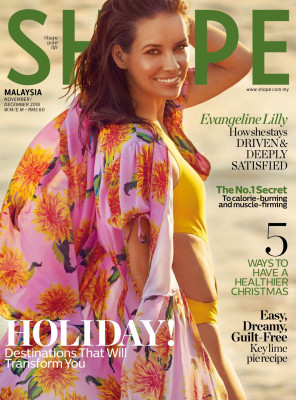 Evangeline Lilly – SHAPE Malaysia November/December 2018