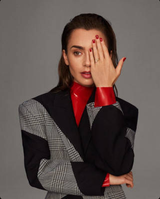 Lily Collins by Thomas Whiteside for Vogue Arabia || November 2020
