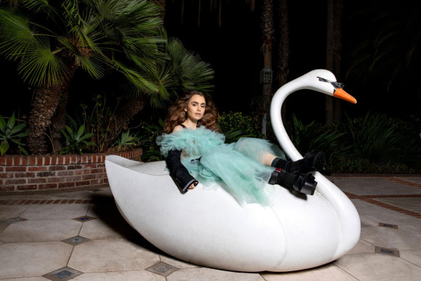 Lily Collins by Max Hemphill for InStyle // January 2021