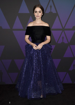 Lily Collins-Governors Awards 2018