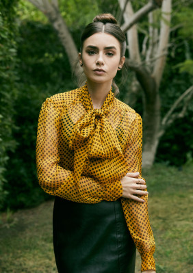 Lily Collins by G L Askew II for Backstage || 2020