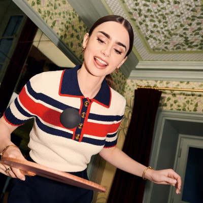 Lily Collins for Très Parisian Holiday 2024