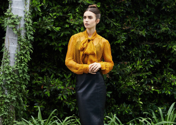 Lily Collins by G L Askew II for Backstage || 2020