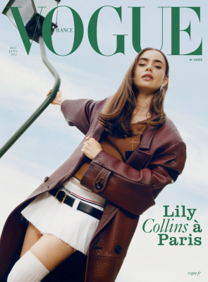 Lily Collins by Maciek Pozoga for Vogue France (Dec/Jan 2023)