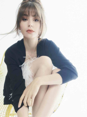 Lily Collins by Sanchez &amp;amp; Mongiello for Harper’s Bazaar (Jan 2023)
