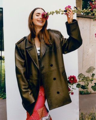 Lily Collins by Maciek Pozoga for Vogue France (Dec/Jan 2023)