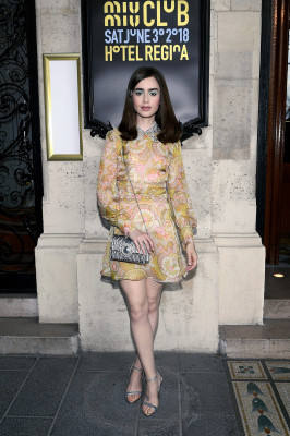 Lily Collins-Miu Miu 2019 Cruise Collection