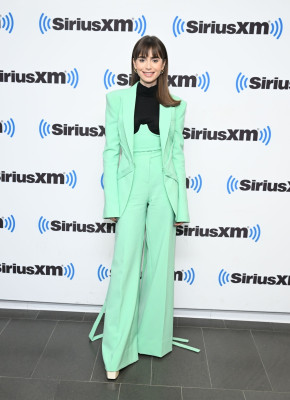 Lily Collins - SiriusXM in New York 12/14/2022