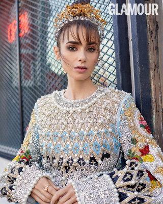 Lily Collins-Glamour UK,January 2022