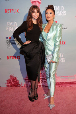 Lily Collins-Emily In Paris Reception Hosted by French Ambassador In DC