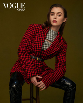 Lily Collins by Thomas Whiteside for Vogue Arabia || November 2020