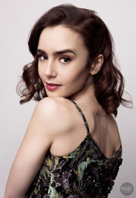 Lily Collins - Portrait photo shoot at the party from the 