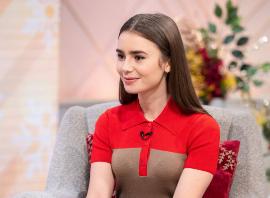 Lily Collins – Appeared on Lorraine TV Show in London 12/20/2018