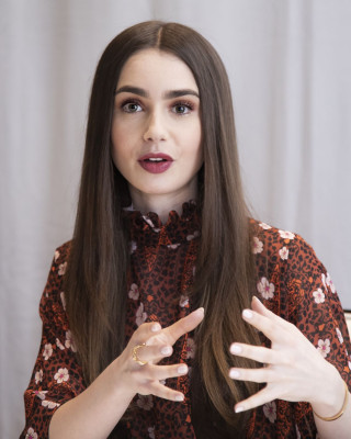 LILY COLLINS at Tolkien Press Conference in Hollywood 04/22/2019