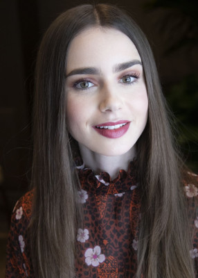 LILY COLLINS at Tolkien Press Conference in Hollywood 04/22/2019