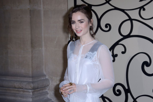 Lily Collins – Givenchy Fashion Show in Paris, PFW