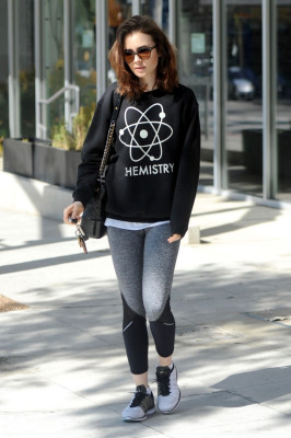 Lily Collins – Leaving Her Workout in LA 