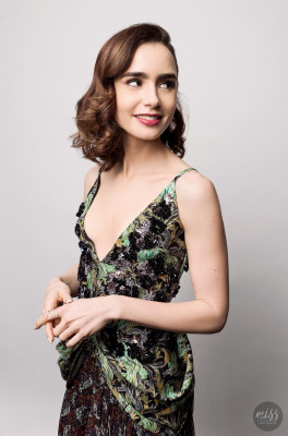 Lily Collins - Portrait photo shoot at the party from the 