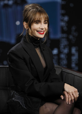 Lily Collins-Jimmy Kimmel Live