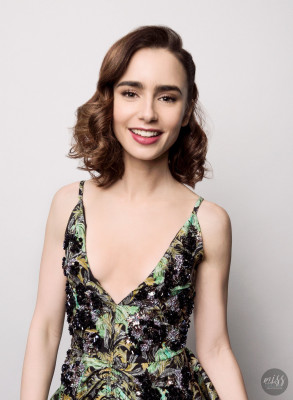 Lily Collins - Portrait photo shoot at the party from the 