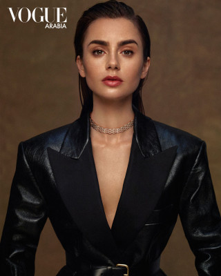 Lily Collins by Thomas Whiteside for Vogue Arabia || November 2020