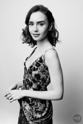 Lily Collins - Portrait photo shoot at the party from the 