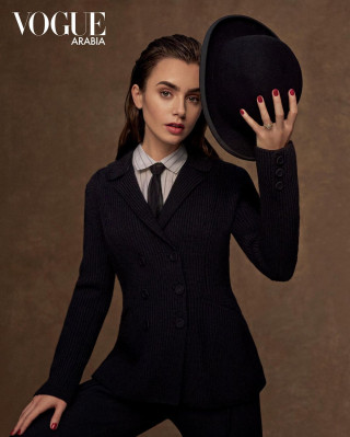 Lily Collins by Thomas Whiteside for Vogue Arabia || November 2020