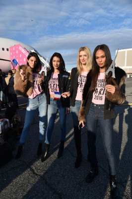 Lily Donaldson – Depart for Paris for 2016 Victoria’s Secret Fashion Show in NYC