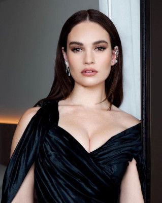 Lily James - Versace FW 2023 Show in West Hollywood 03/09/2023