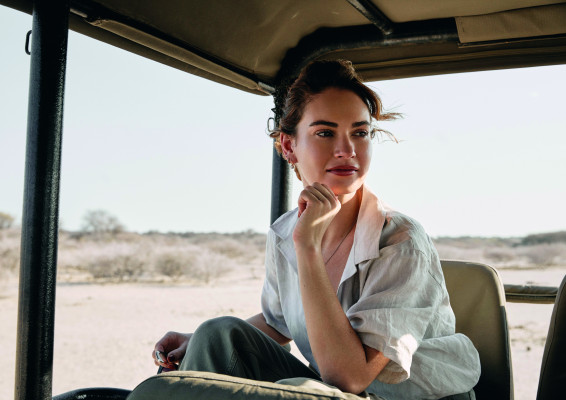 Lily James by Molly SJ Lowe for Orapa Game Park in Botswana (October 2022)