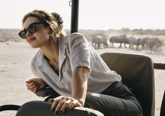 Lily James by Molly SJ Lowe for Orapa Game Park in Botswana (October 2022)
