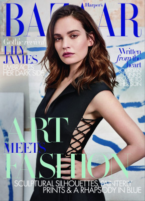 Lily James by Agata Pospieszynska for Harper&#039;s Bazaar UK // 2020