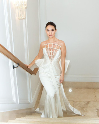 Lily James by Pip Bourdillon for 76th EE BAFTA Film Awards in London 02/19/2023