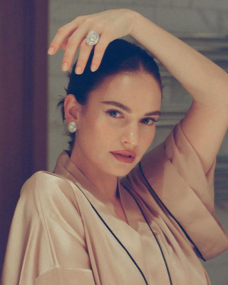Lily James by Pip Bourdillon for 76th EE BAFTA Film Awards in London 02/19/2023