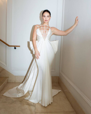 Lily James by Pip Bourdillon for 76th EE BAFTA Film Awards in London 02/19/2023