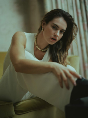 Lily James by Sebastian Sabal-Bruce for Net-a-Porter (2022)