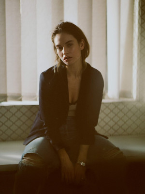 Lily James by Sebastian Sabal-Bruce for Net-a-Porter (2022)